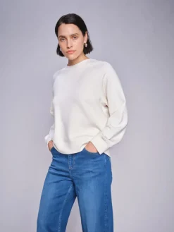 Abello O-LS Basic Sweatshirt - Ecru