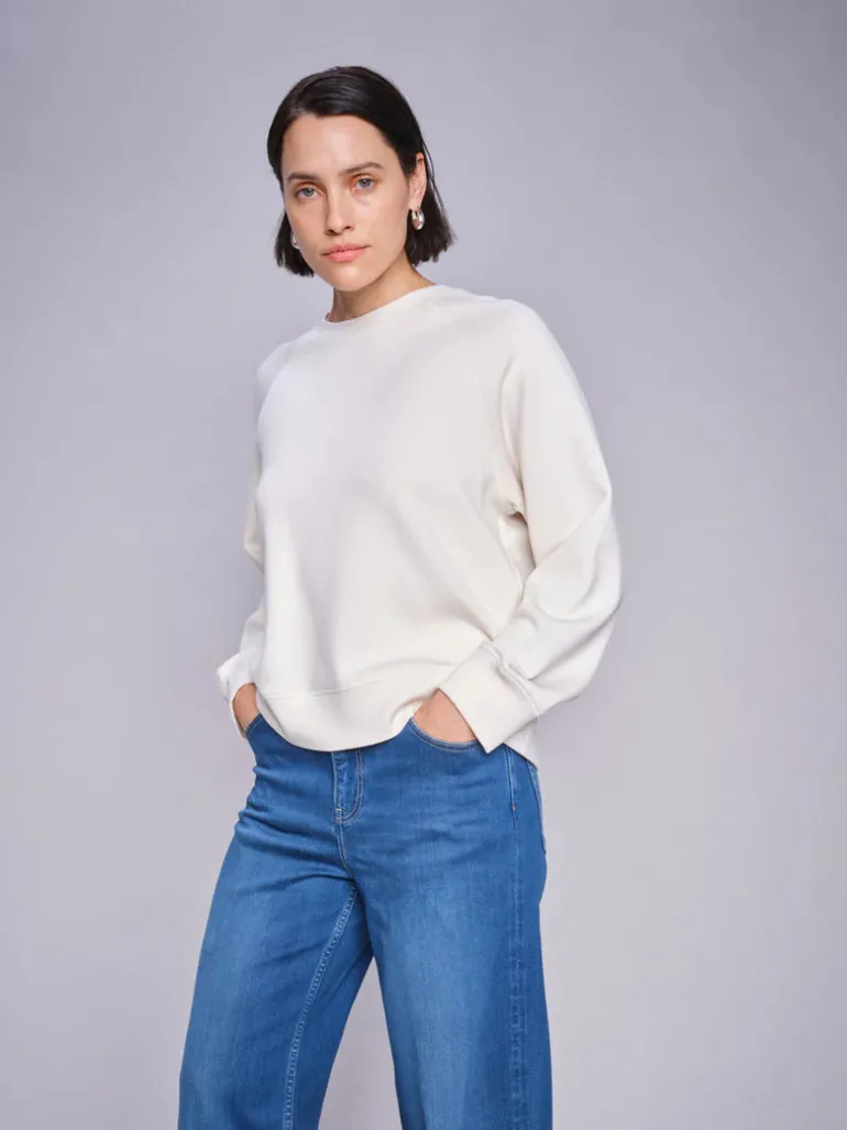 Abello O-LS Basic Sweatshirt - Ecru