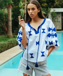 Aldgate Top - White/Cobalt