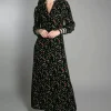 Aleanne Devore Maxi Dress - Black