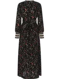 Aleanne Devore Maxi Dress - Black