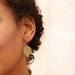 Algir Gold Coin Earrings - Gold