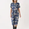 Aliya Midi Dress SS - Blue