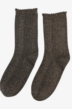 All Over Glitter Socks - Black Gold