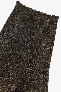 All Over Glitter Socks - Black Gold