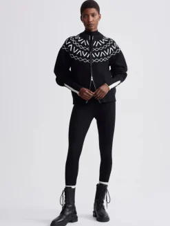 Alys Fairisle Knit Jacket - Black