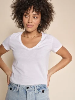 Arden Organic V-SS Tee - White