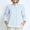 Astra Oversize Shirt - Ice Blue Stripe