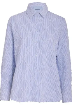 Astra Oversize Shirt - Ice Blue Stripe