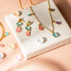 Aubrey Charm Necklace Multi
