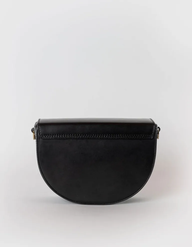 Ava Classic Leather Bag - Black