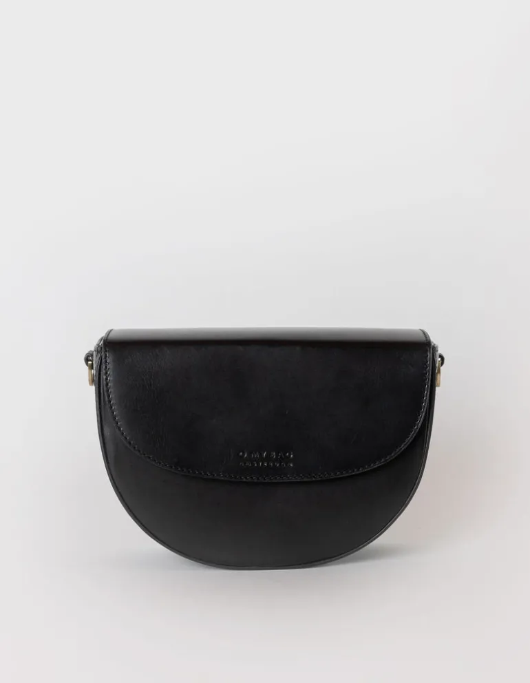 Ava Classic Leather Bag - Black