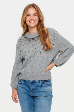 Barbel Pullover - Mist Grey Melange