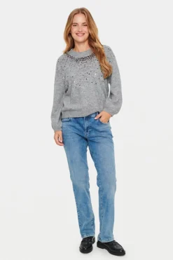 Barbel Pullover - Mist Grey Melange