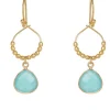 Bay Reef Earrings - Aqua Chalcedony