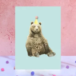 Bear Pompom Card