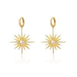 Bella Starburst Earrings - Gold