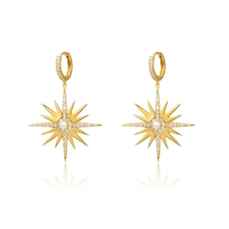 Bella Starburst Earrings - Gold