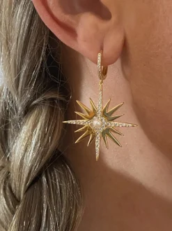 Bella Starburst Earrings - Gold