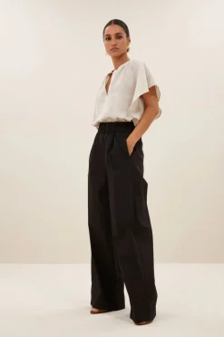 Benji Poplin Pants - Black