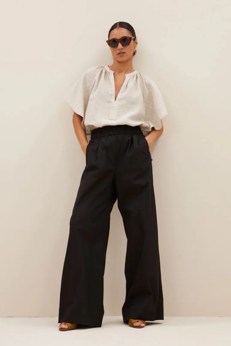 Benji Poplin Pants - Black