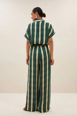 Benji Tie Dye Pants - Green Tie Dye Stripe