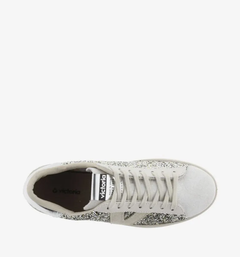 Berlin Glitter Trainers - Plata