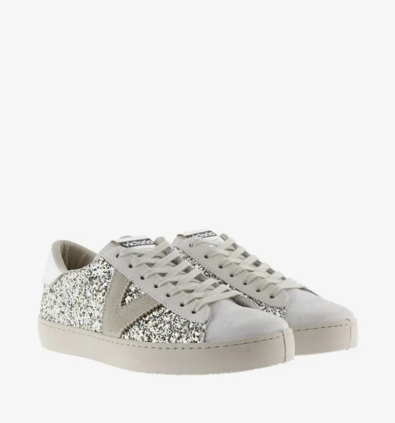 Berlin Glitter Trainers - Plata