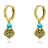 Betty Hoop Gemstone Earring - Turquoise/Gold