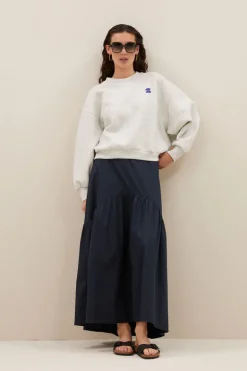 Bibi Dictionary Big Sweater - Light Grey Melee