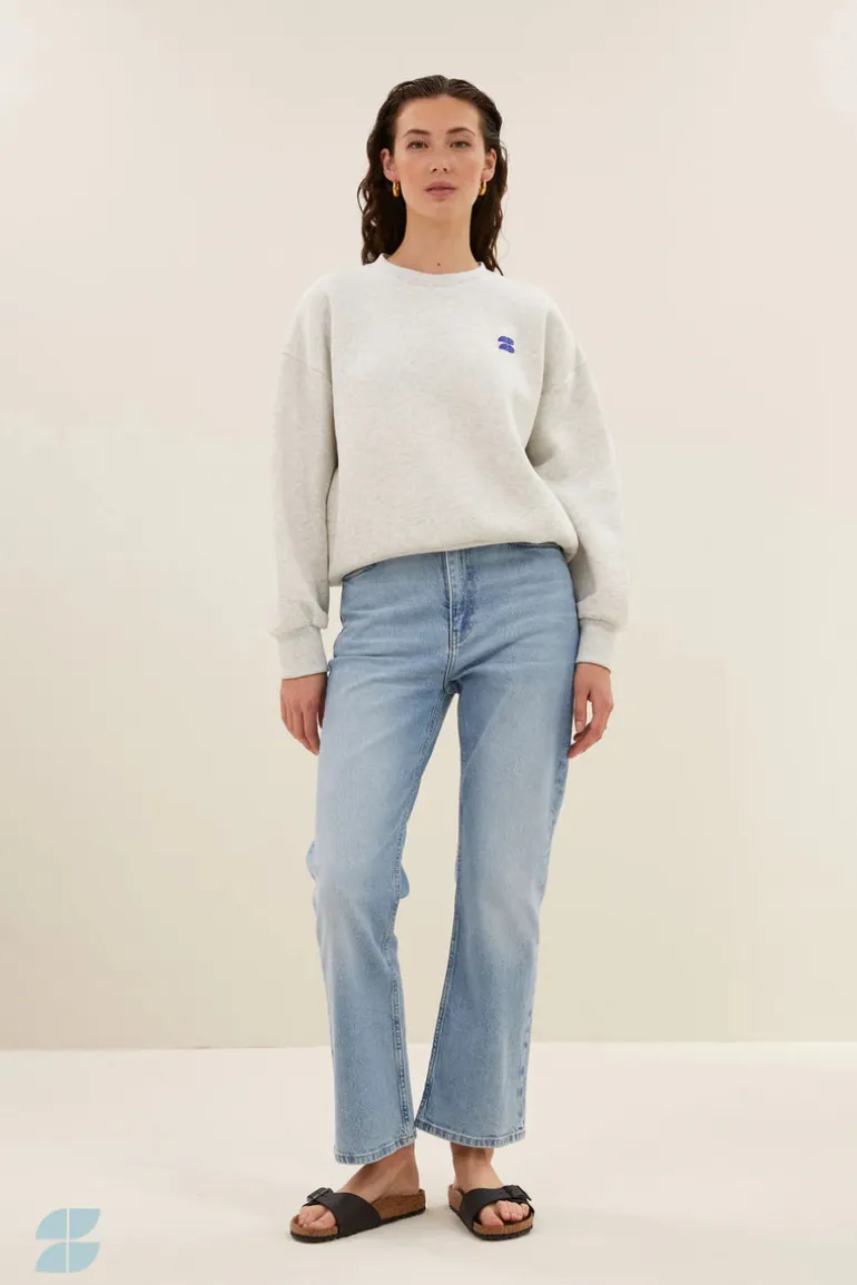 Bibi Dictionary Big Sweater - Light Grey Melee