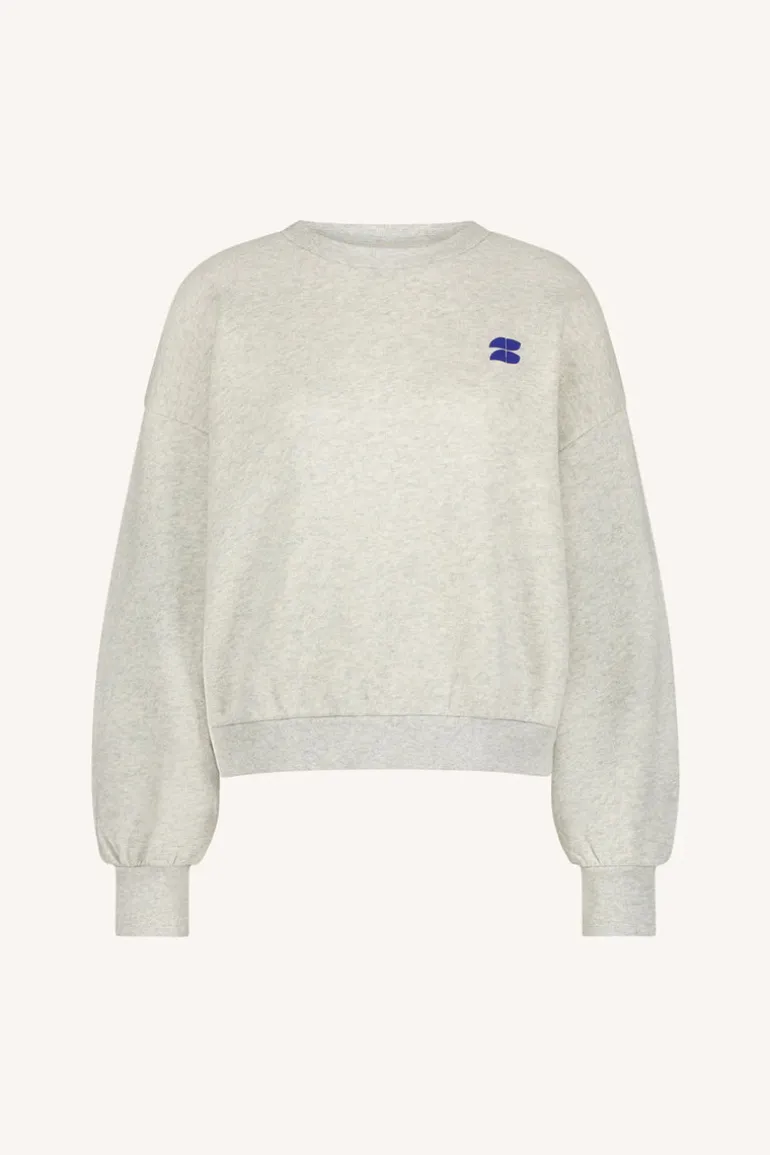 Bibi Dictionary Big Sweater - Light Grey Melee