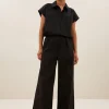 Bieke Poplin Blouse - Black