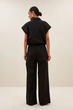 Bieke Poplin Blouse - Black