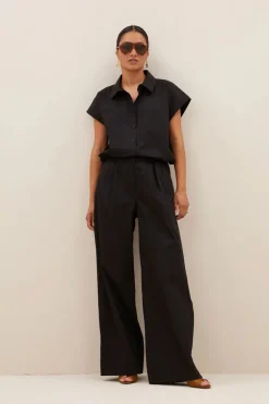 Bieke Poplin Blouse - Black
