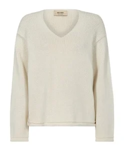 Bine LS V-neck Knit - Ecru