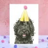 Black Cockapoo Pompom Card