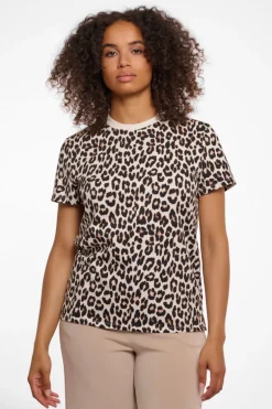 Boro T-Shirt With Leopard Print - Leopard