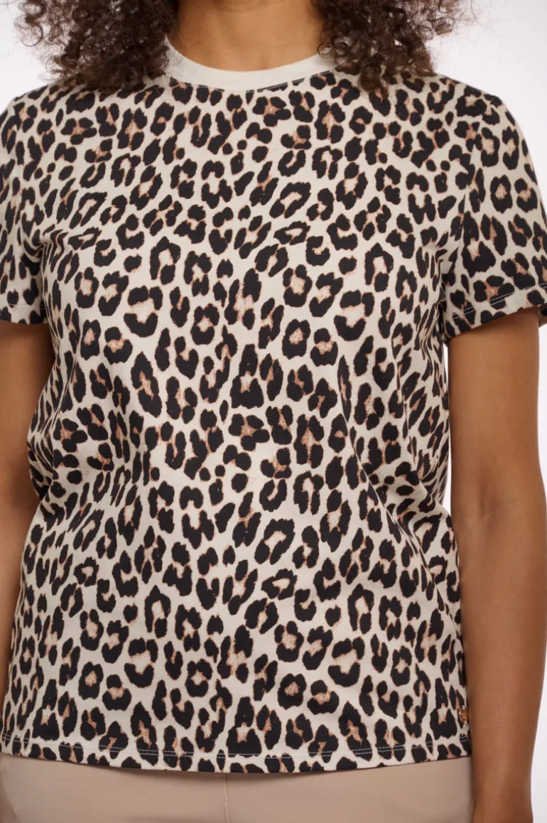 Boro T-Shirt With Leopard Print - Leopard