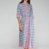 Brenda Dress - Ikat Marino