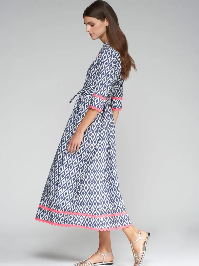 Brenda Dress - Ikat Marino