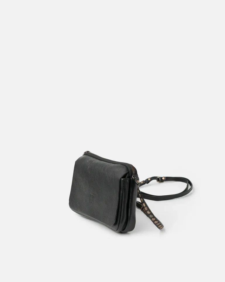 Brewton Front Flap Bag - Black