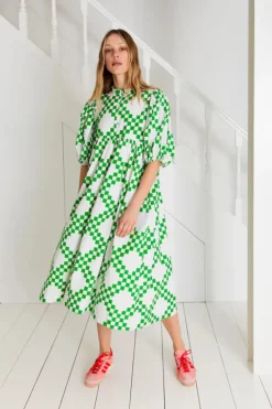 Briony Dress - Apple Green