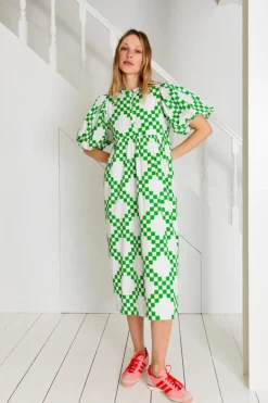 Briony Dress - Apple Green