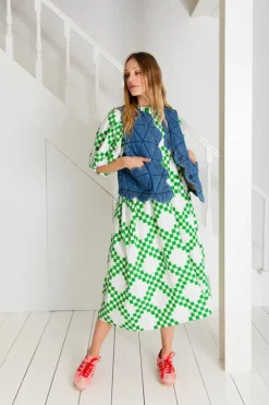 Briony Dress - Apple Green
