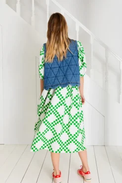 Briony Dress - Apple Green