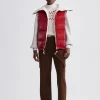 Brock Puffer Gilet - Red Dahlia