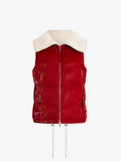 Brock Puffer Gilet - Red Dahlia
