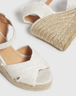 Bromelia Wedge - Blanco/Oro