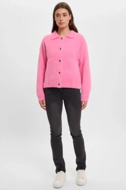 Bubbly Boxy Jacket - Bright Pink